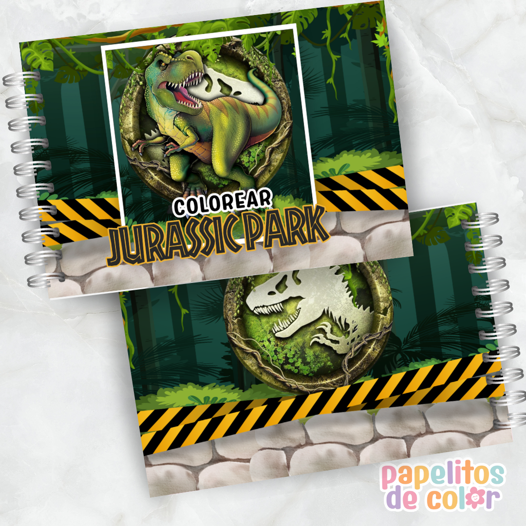 🦖🌿 Cuaderno para pintar Jurassic Park 🌿🦖
