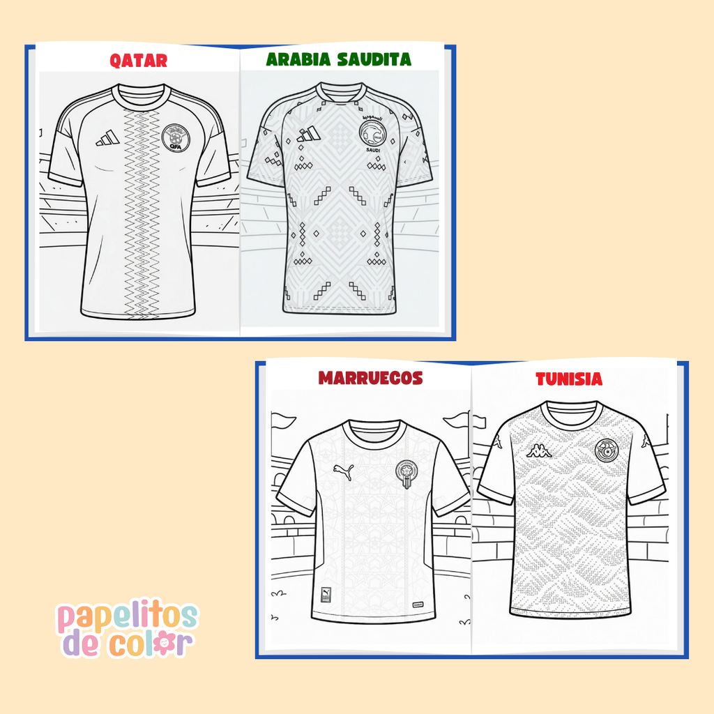 👕⚽ Libro para Pintar Camisetas – Mundial 2026 🎨✨