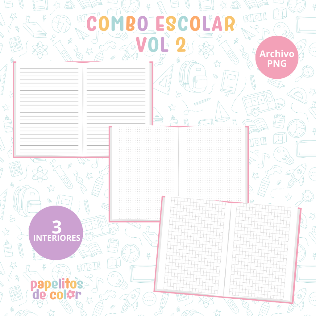 📚Escolar Vol. 2 – Cuadernos Abrochaditos💼
