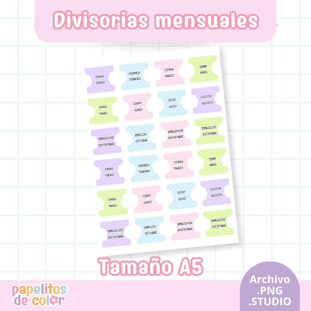 Solapas Divisorias Kit 1 – 5 diseños ✨