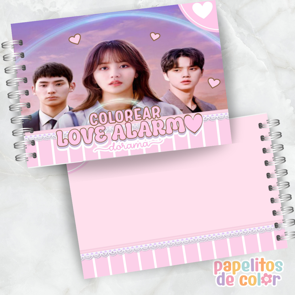 🎶 Libro para pintar Love Alarm 💖🎨