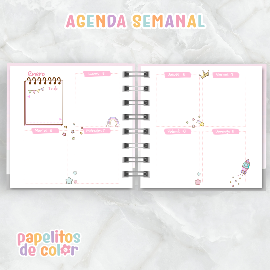 Agenda Pastel 2026 (15x15 cm) 🌸✨