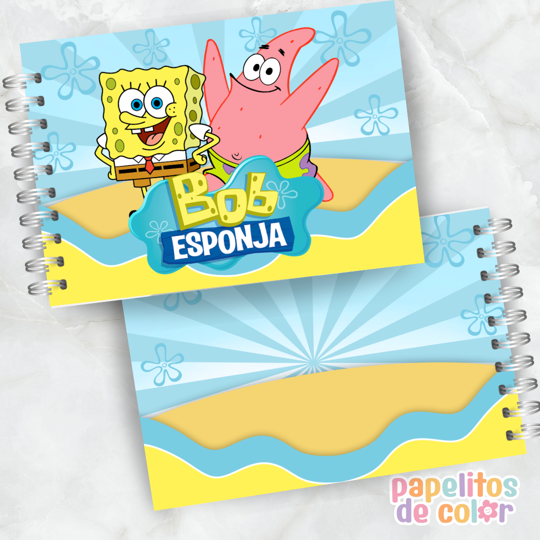 🌊🍍 Cuaderno para pintar Bob Esponja🍍🌊