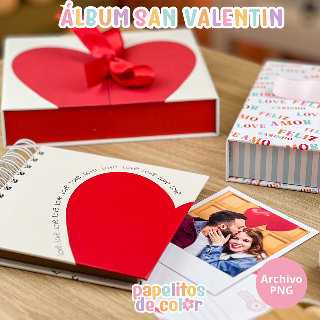 💕📸 Álbum para Polaroids – San Valentín