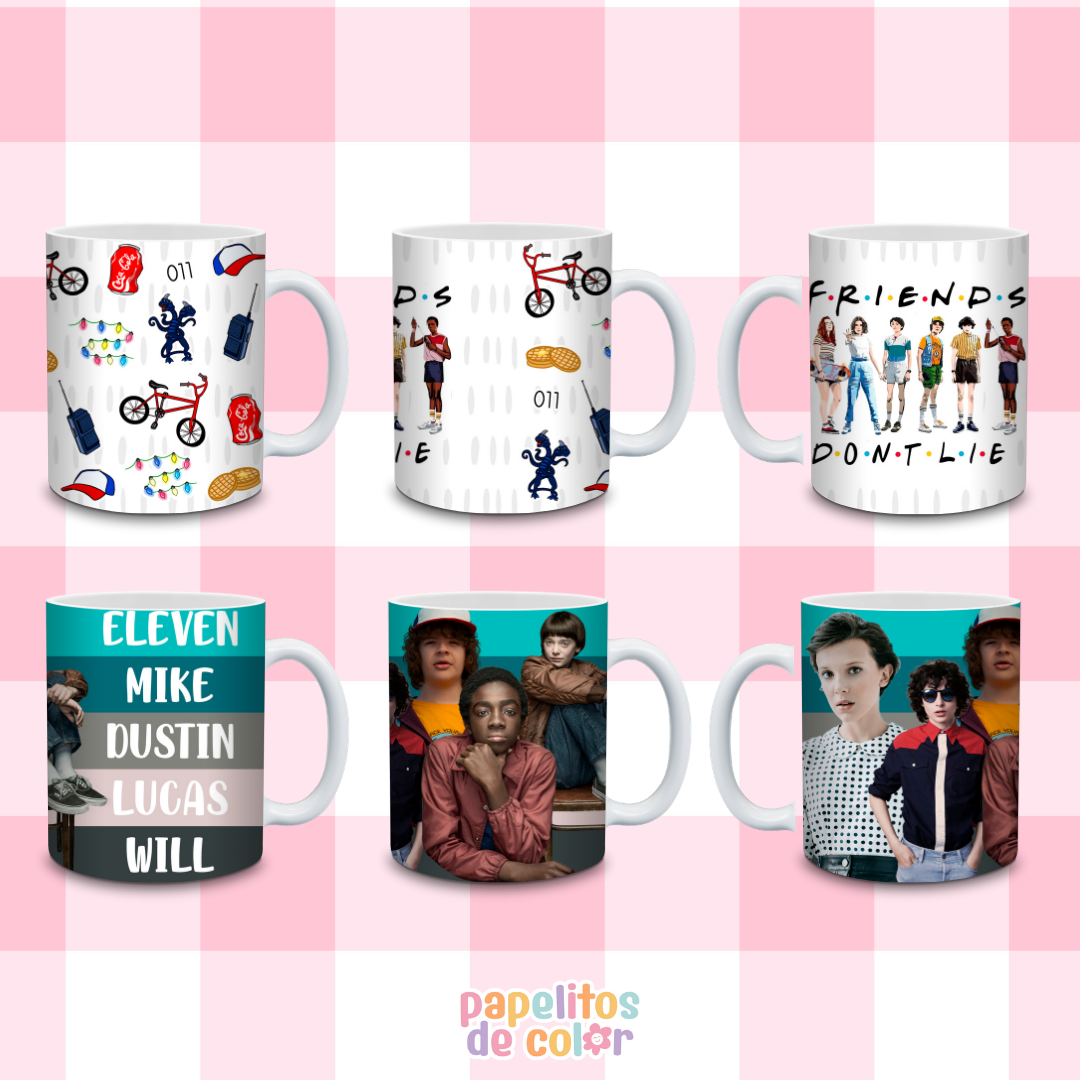 ☕🕯️ Diseños para Tazas Stranger Things ✨📺