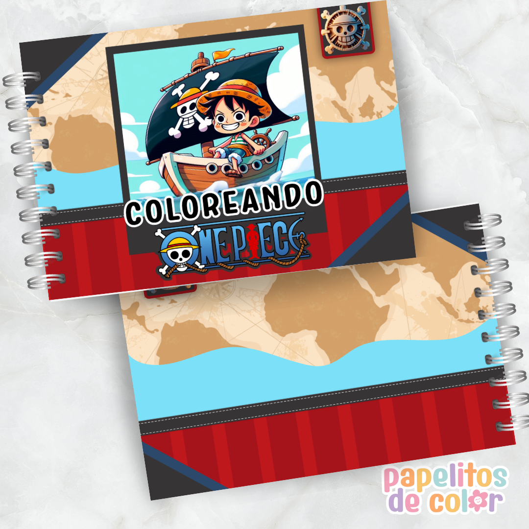 🏴‍☠️🎶 Libro para pintar One Piece 🌊🎨