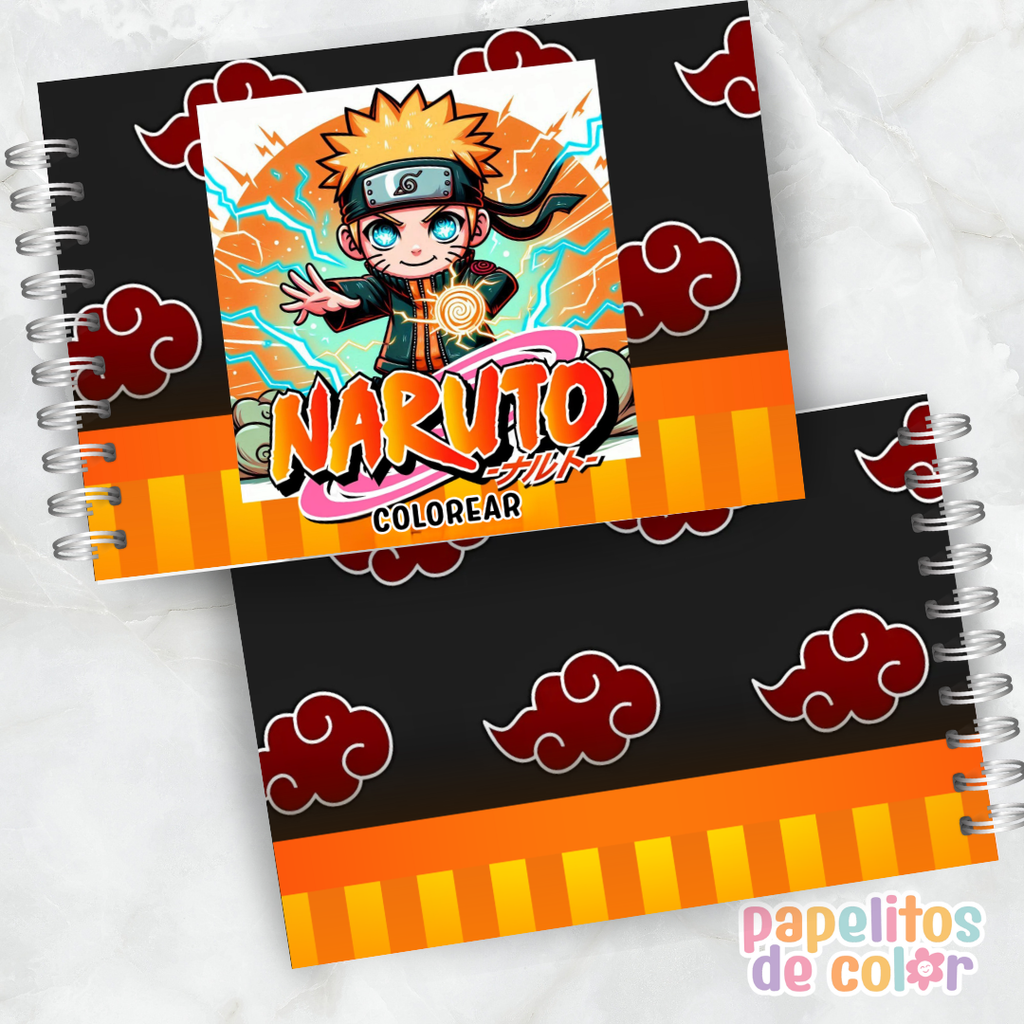 🍥🎶 Libro para pintar Naruto 🖌️🎨