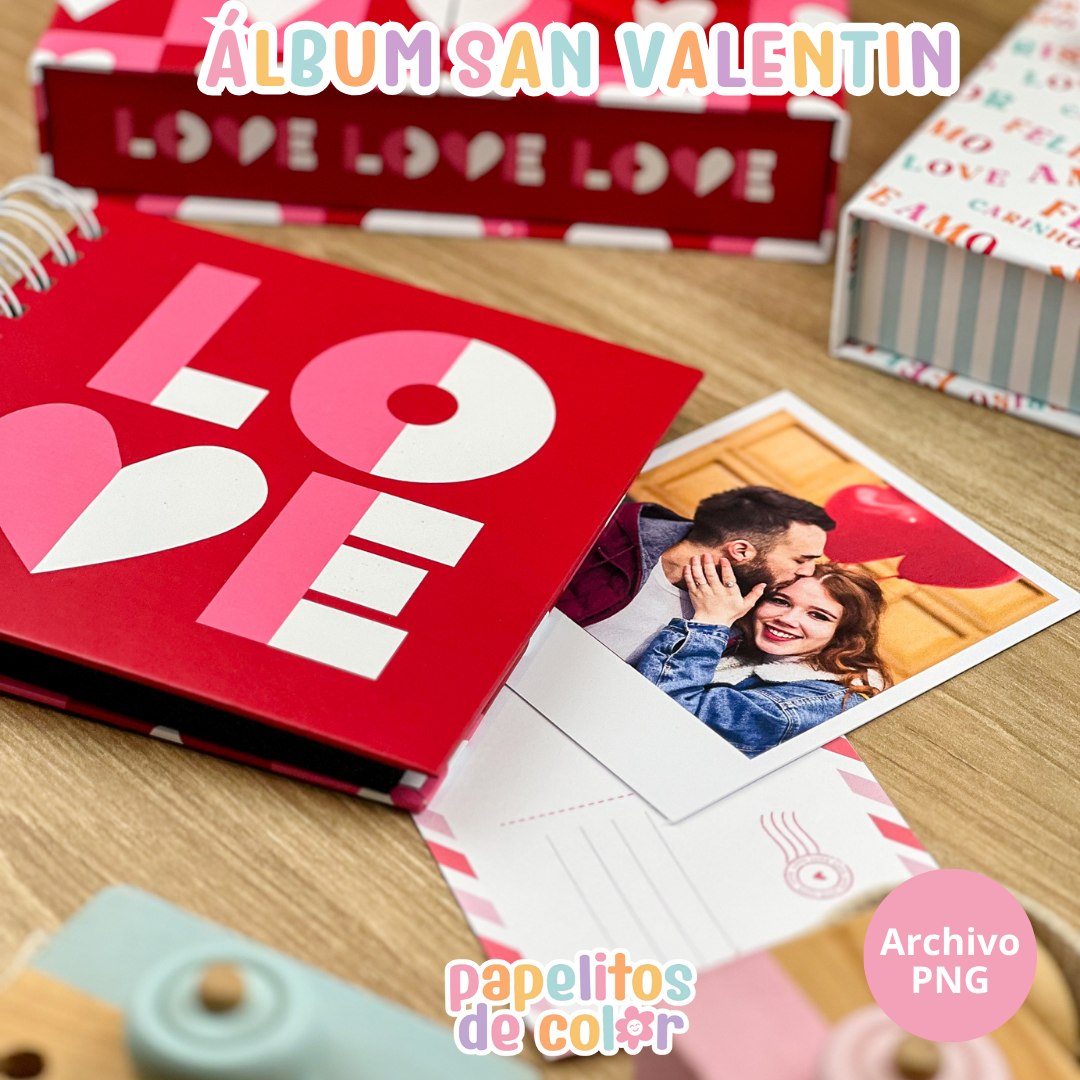 💕📸 Álbum para Polaroids – San Valentín