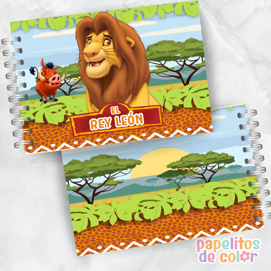 🦁🌿 Cuaderno para pintar Rey León 🌿🦁