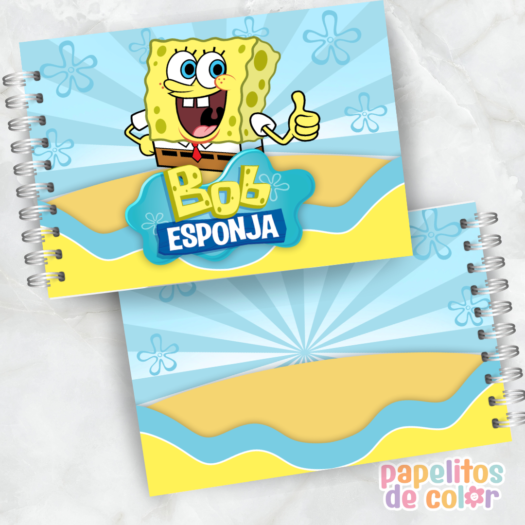 🌊🍍 Cuaderno para pintar Bob Esponja🍍🌊