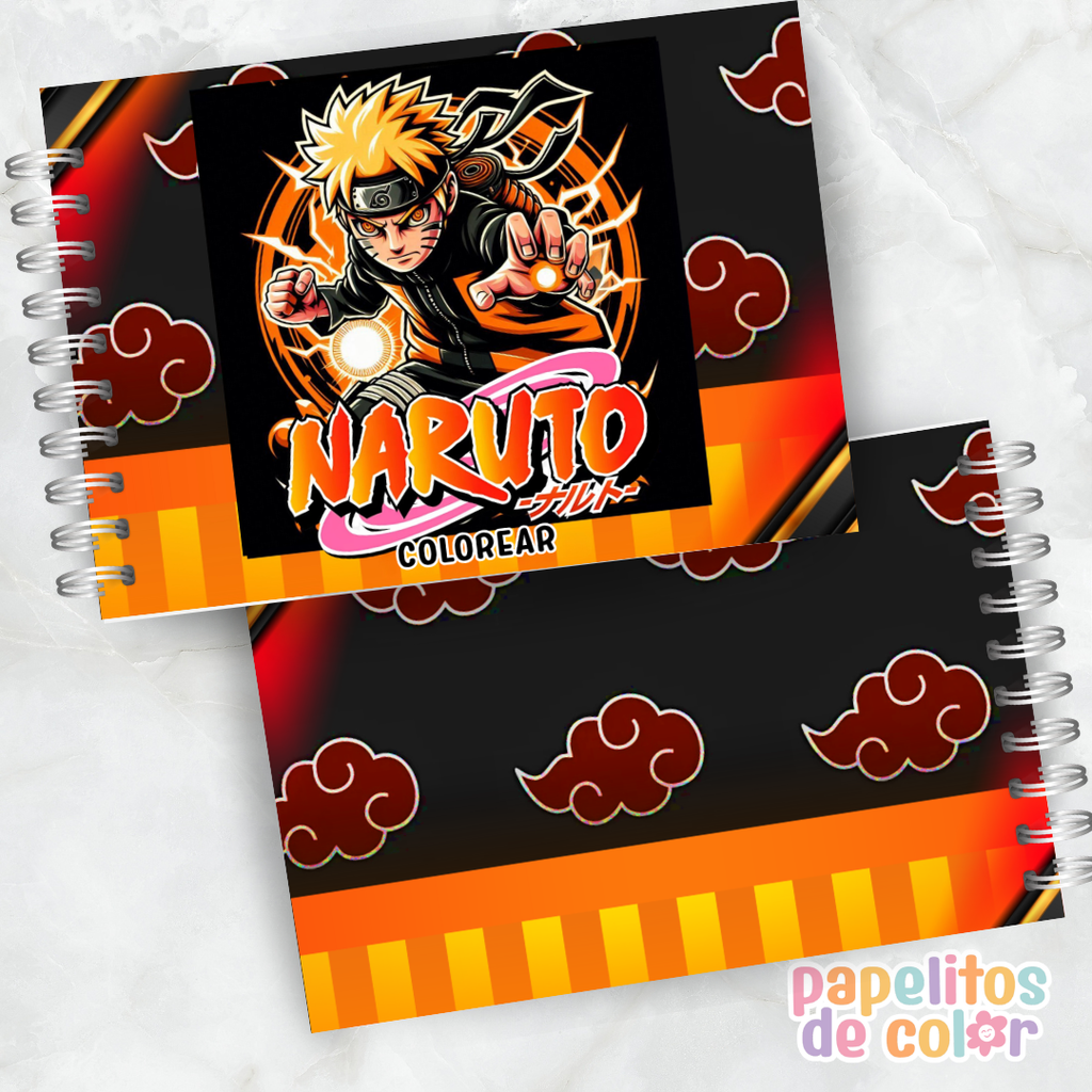 🍥🎶 Libro para pintar Naruto 🖌️🎨
