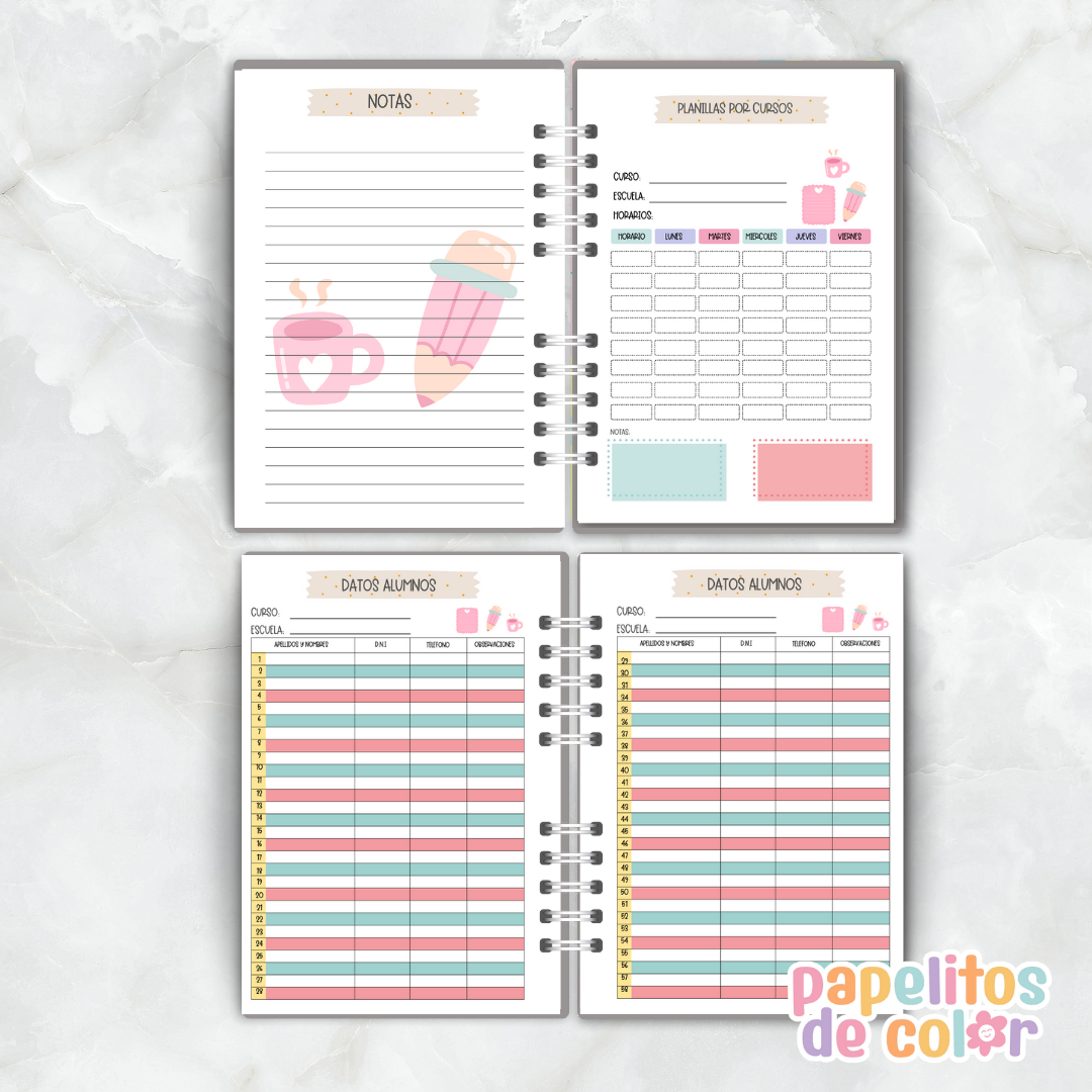 Agenda Docente 2026 ✏️📚✨