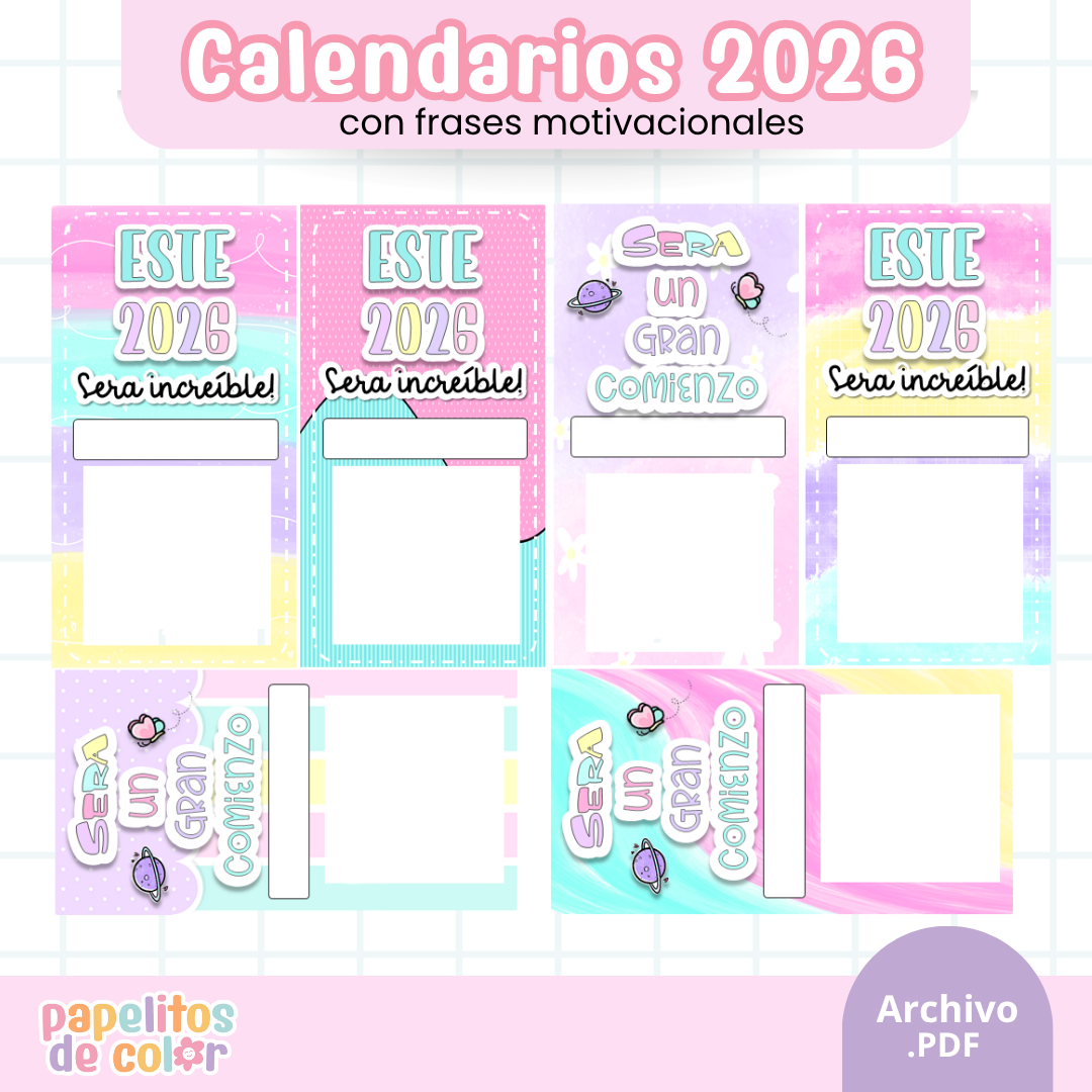 📅 Pack 30 Calendarios Surtidos