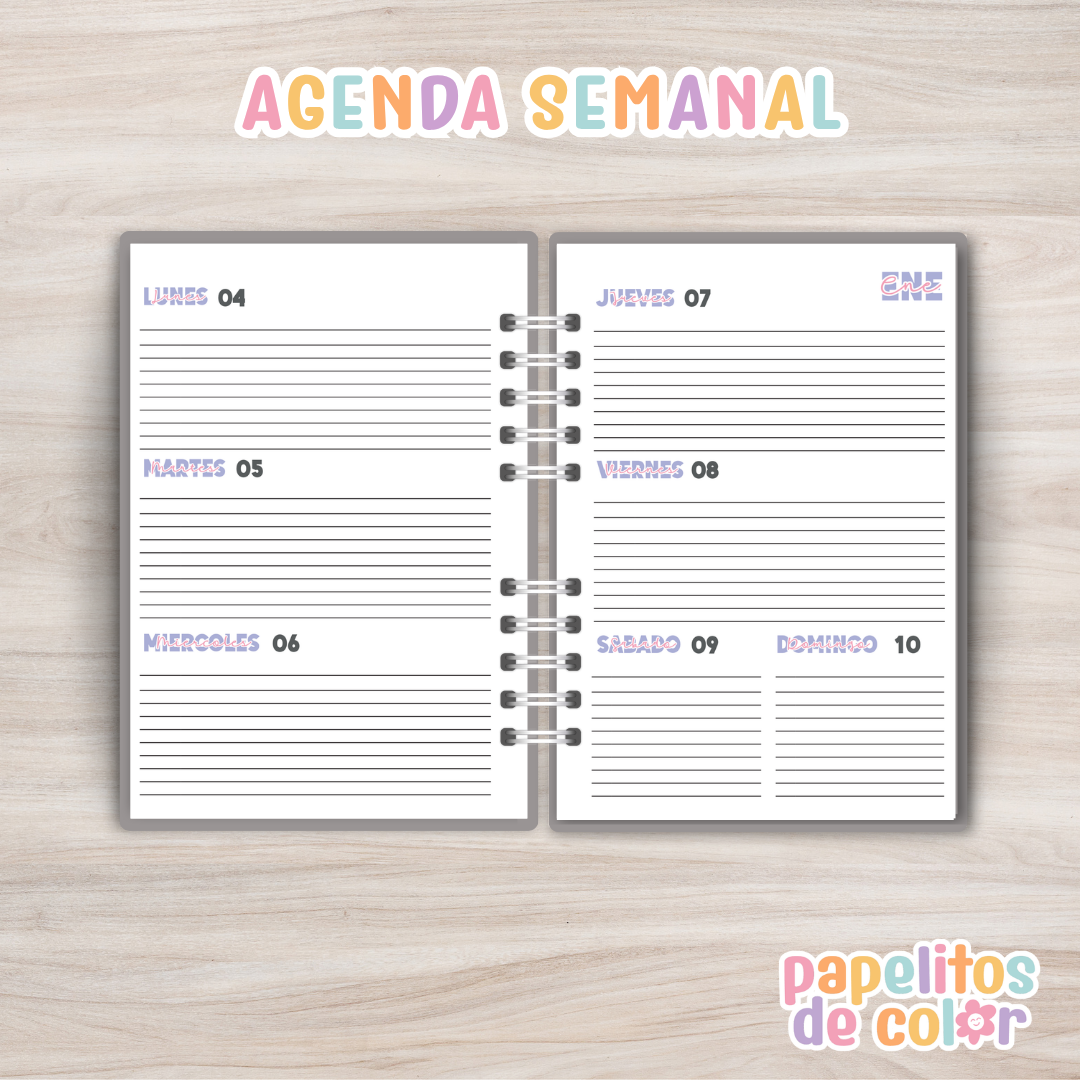 🦋 Agenda Semanal Mariposa 2027 ✨