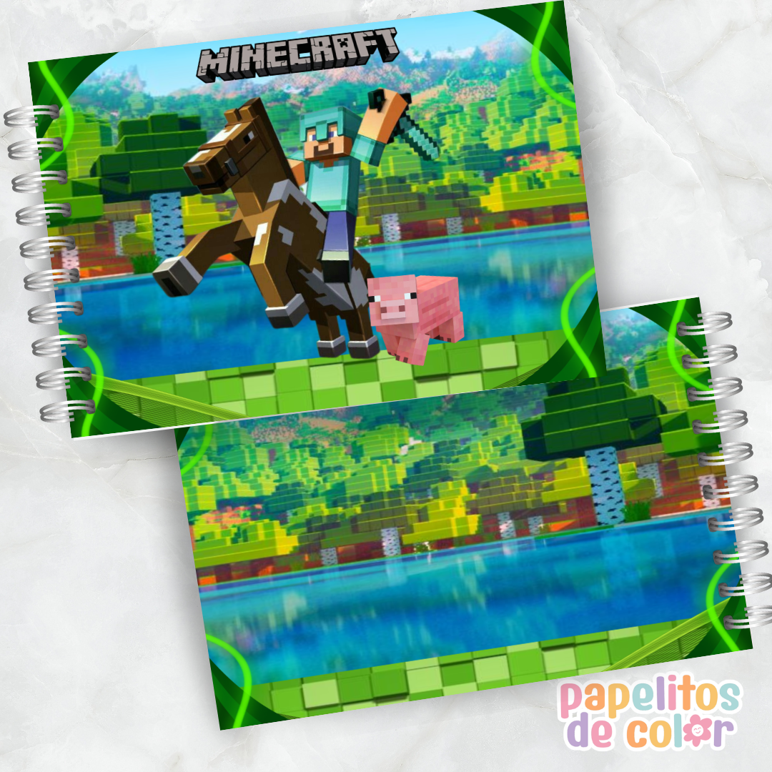 ⛏️🟩 Cuaderno para pintar Minecraft 🟩🎨
