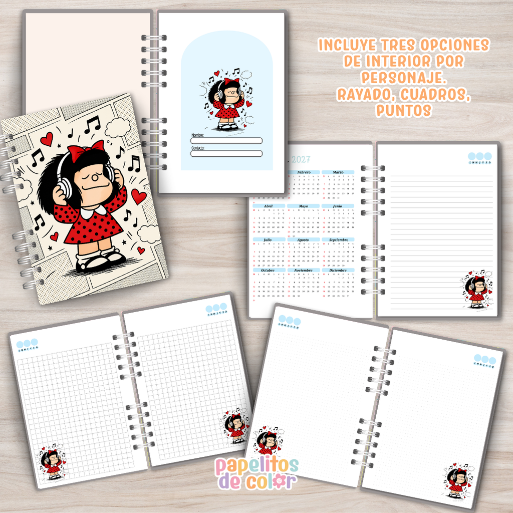 📚 Cuadernos A4 Mafalda 2027