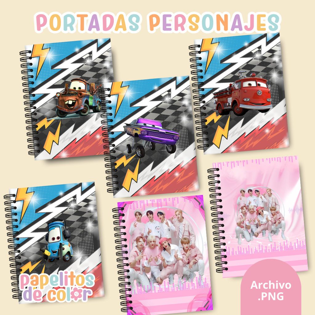 📚✨ Combo Portadas Personajes – Vol. 9 🚀🎨