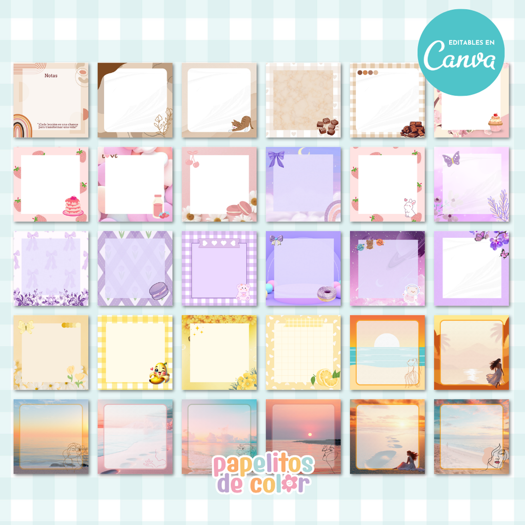 ✨ Combo Blocs x204 📝 | Editable en Canva PRO 🎨