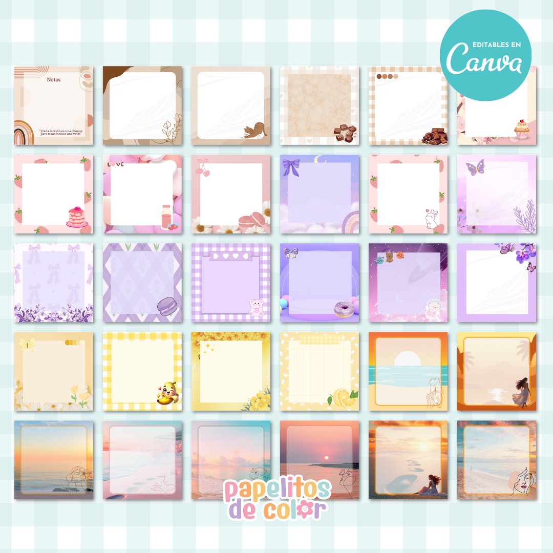 ✨ Combo Blocs x204 📝 | Editable en Canva PRO 🎨