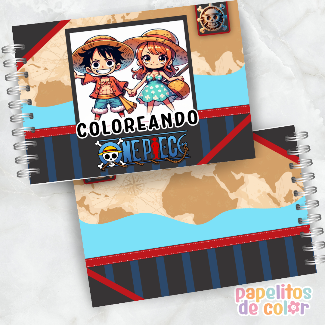 🏴‍☠️🎶 Libro para pintar One Piece 🌊🎨