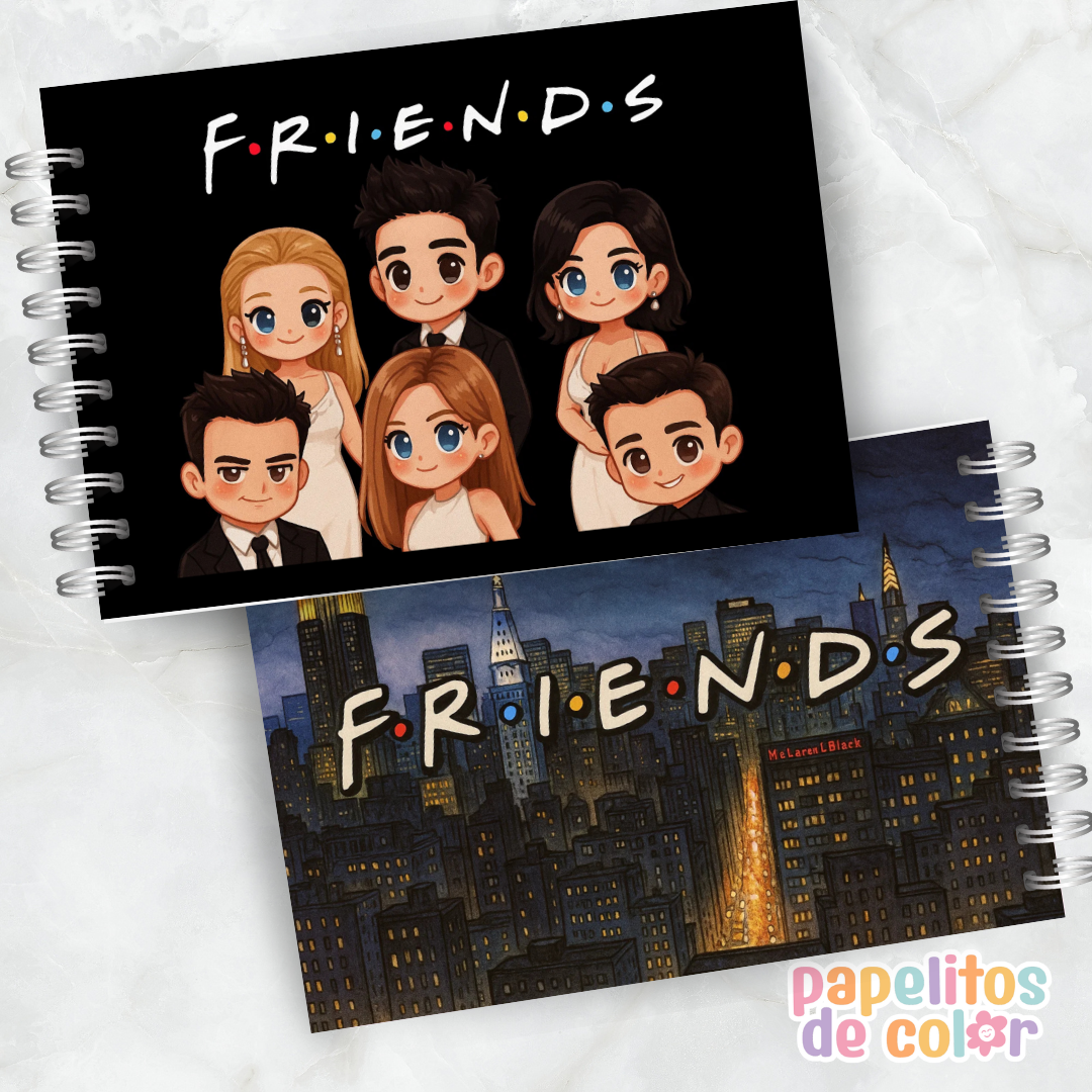 ☕🎶 Libro para pintar F.R.I.E.N.D.S 🛋️🎨