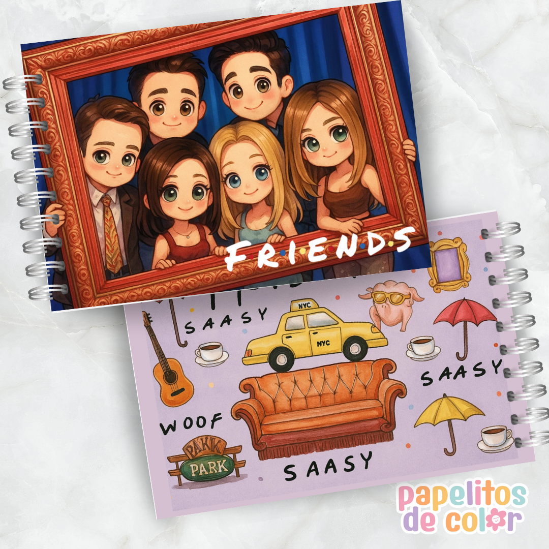 ☕🎶 Libro para pintar F.R.I.E.N.D.S 🛋️🎨