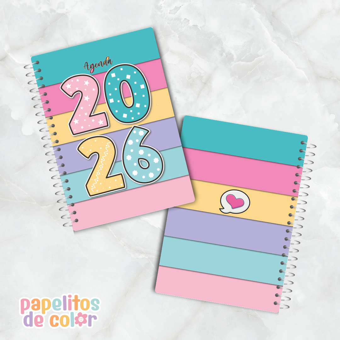 📔 Agenda Semanal Rayas 2026  ✨