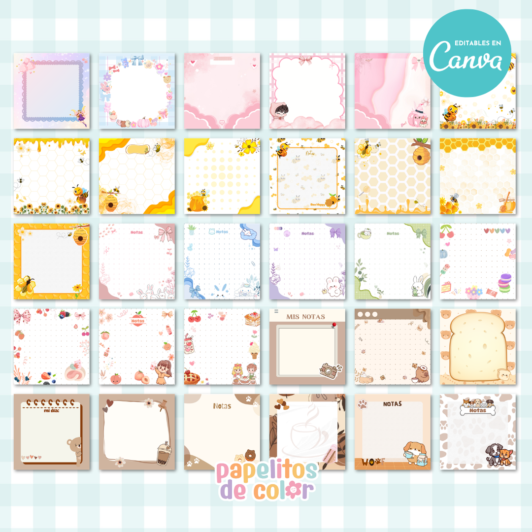 ✨ Combo Blocs x204 📝 | Editable en Canva PRO 🎨