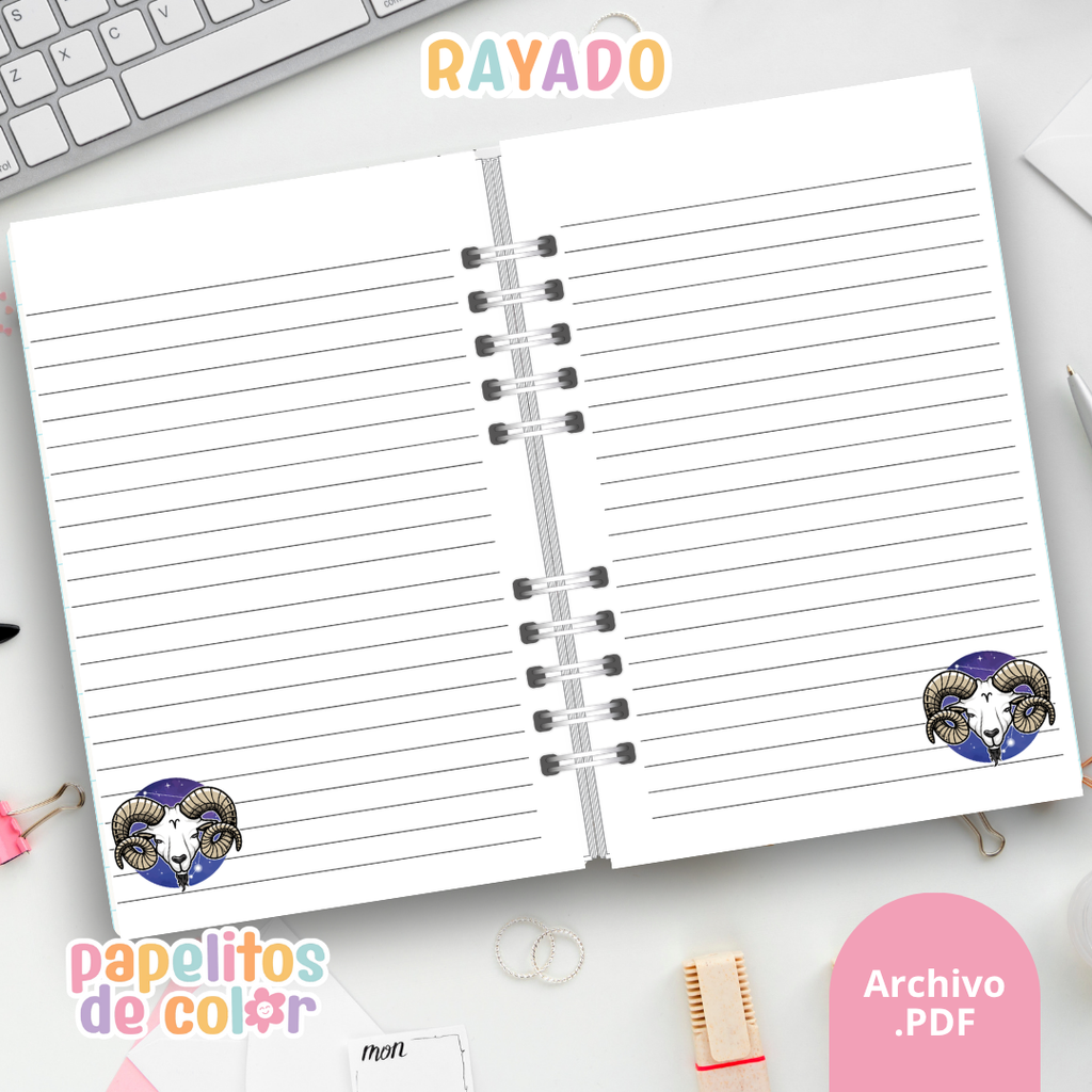 ♈ Interiores Cuadernos Zodiaco