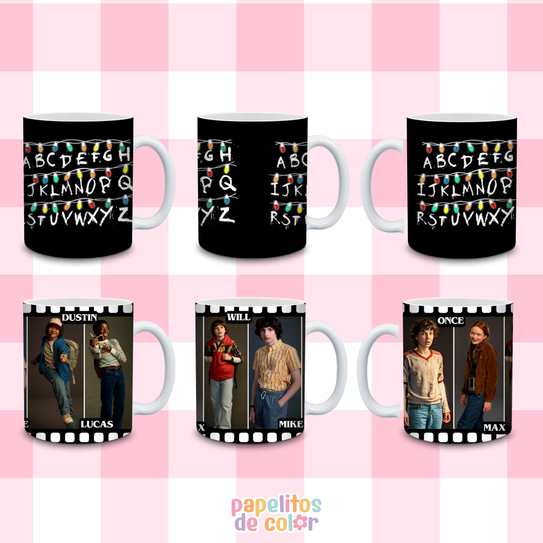 ☕🕯️ Diseños para Tazas Stranger Things ✨📺