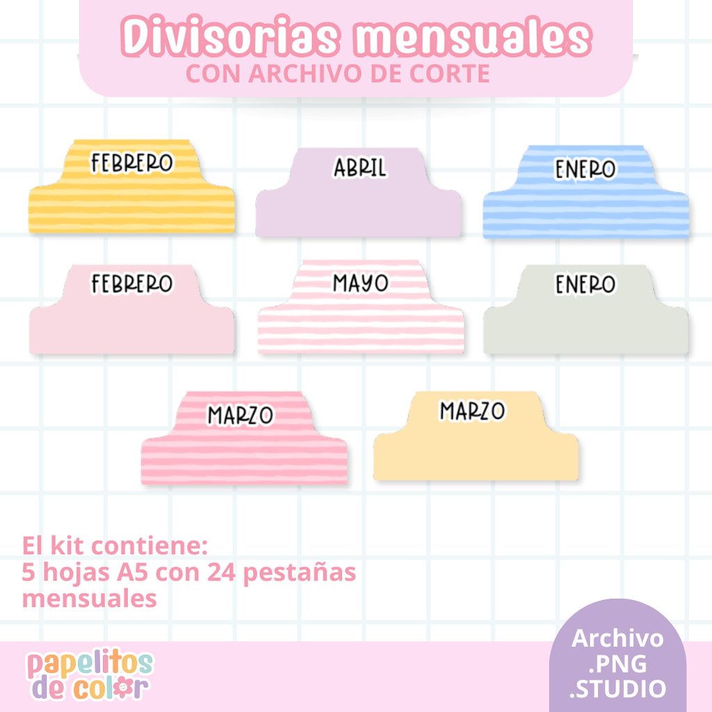 Solapas Divisorias Kit 2 – 5 diseños ✨