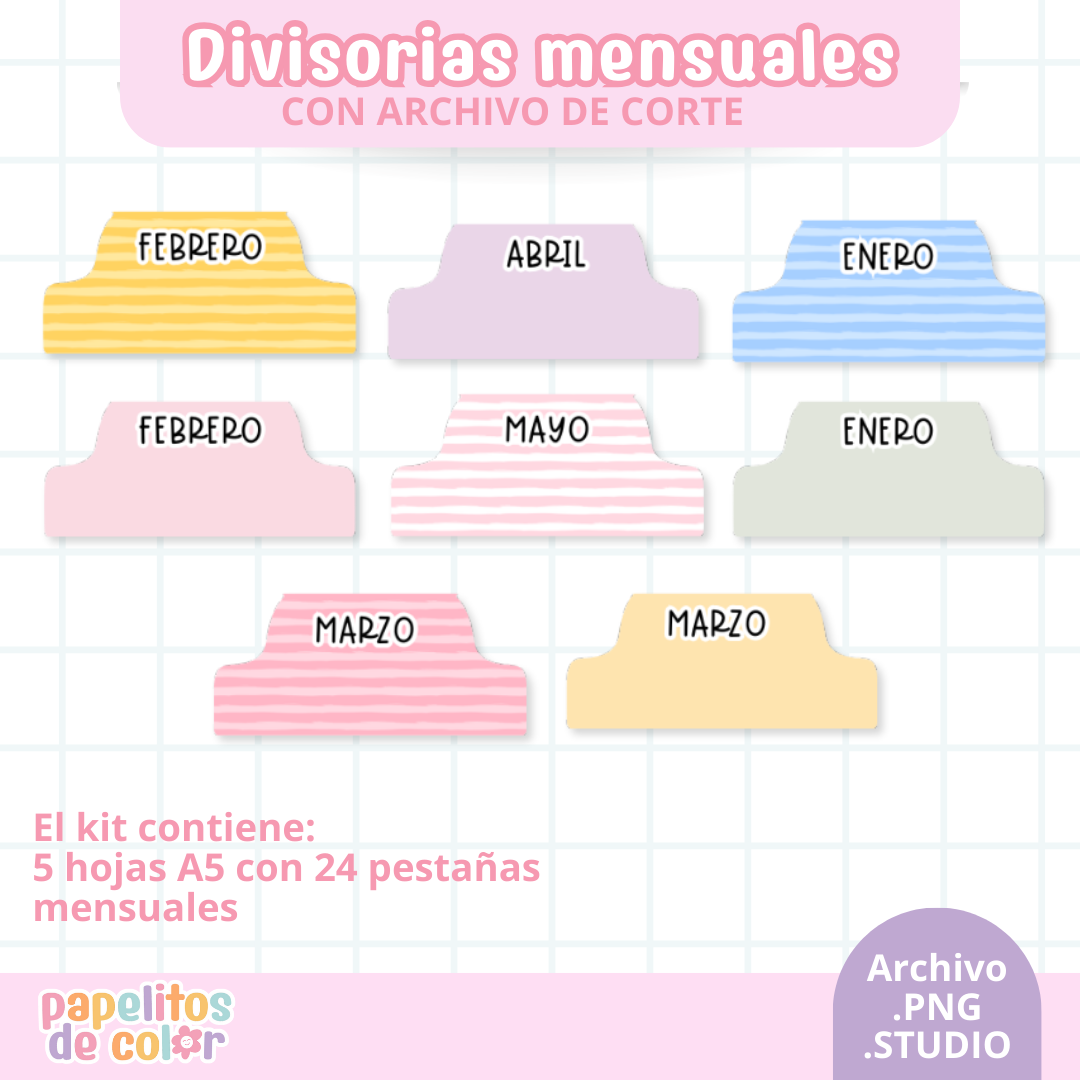 Solapas Divisorias Kit 2 – 5 diseños ✨