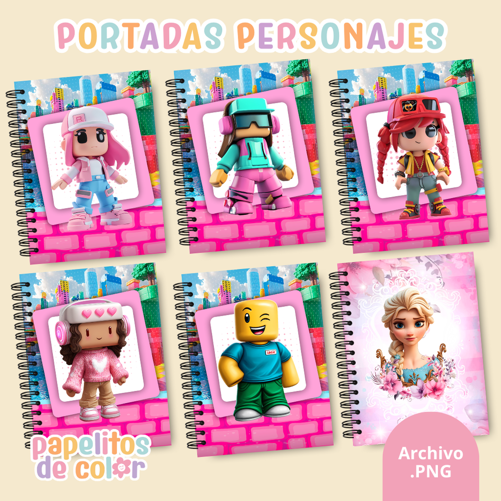📚✨ Combo Portadas Personajes – Vol. 16 🚀🎮