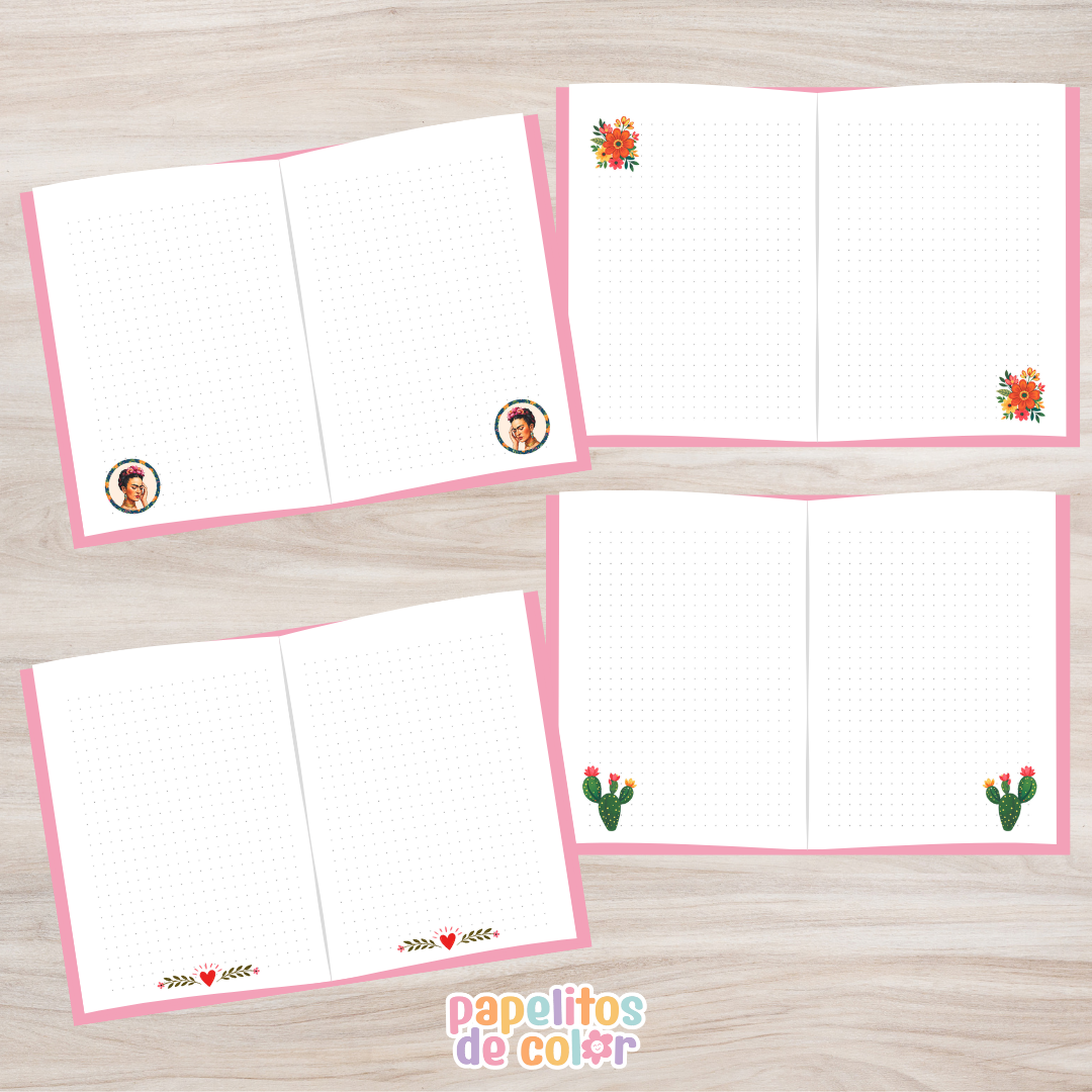 🌸🖍️ Abrochaditos Frida – Colección de Tapas e Interiores ✨📚