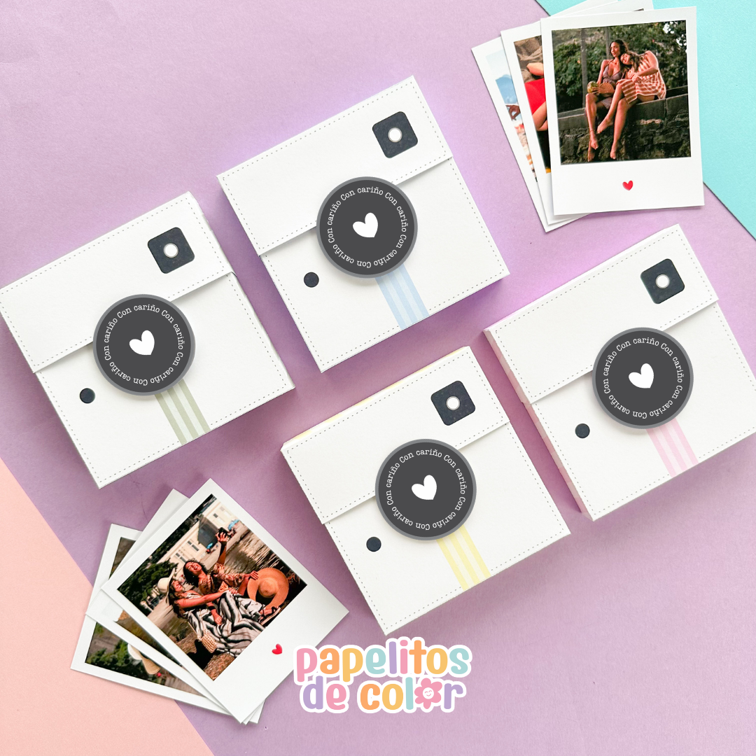 📸 Caja para Fotos Polaroid + Marcos ✨