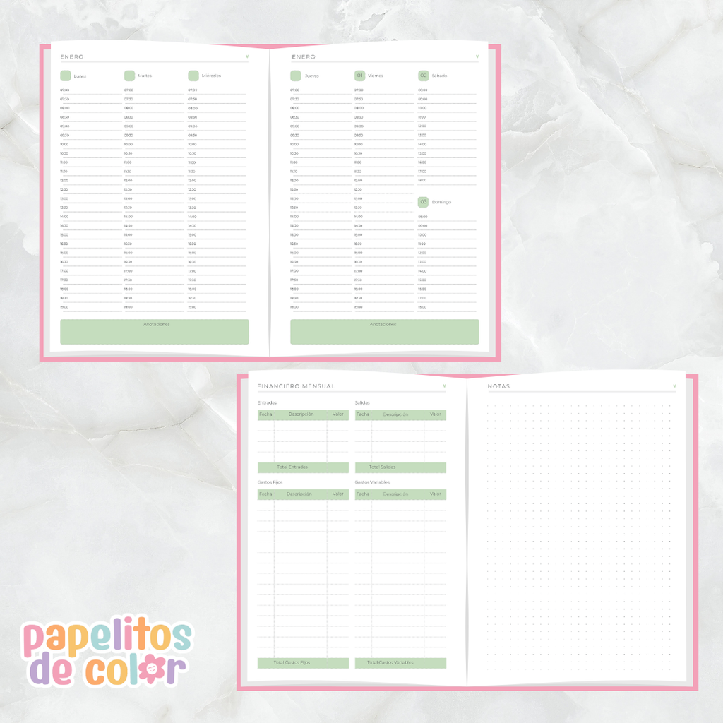 🌷 Agenda Delicada – Estilo Folleto 2027 🌷