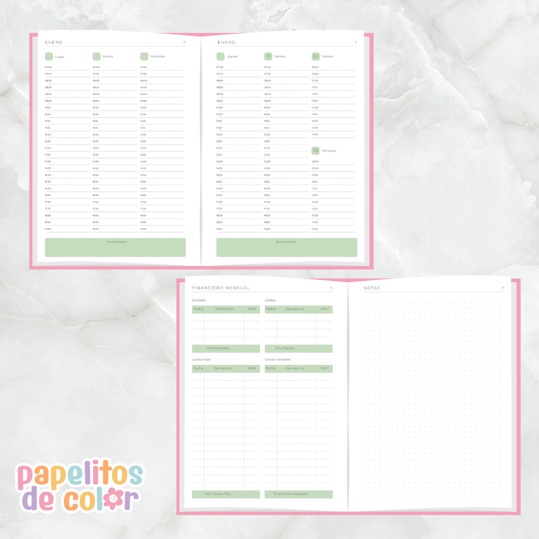 🌷 Agenda Delicada – Estilo Folleto 2027 🌷