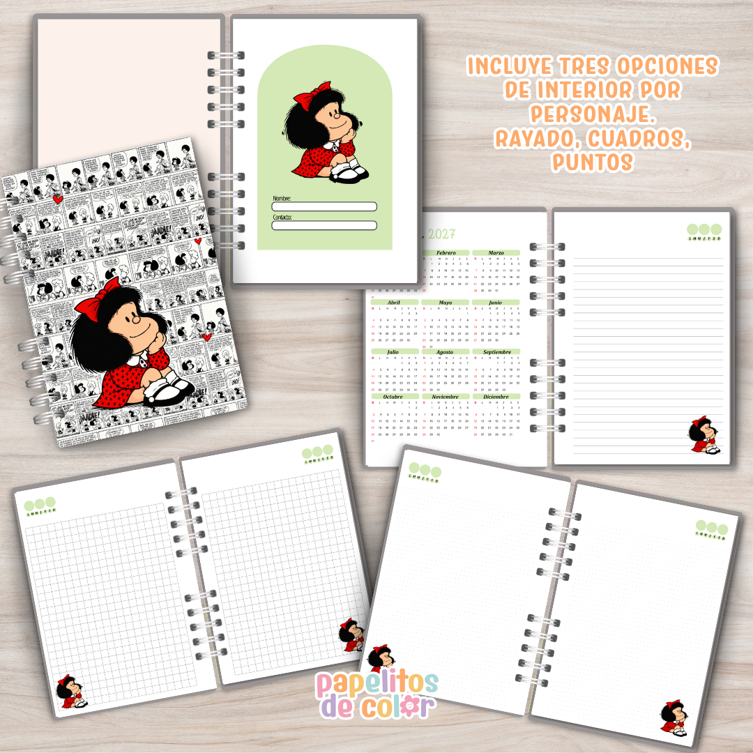📚 Cuadernos A4 Mafalda 2027