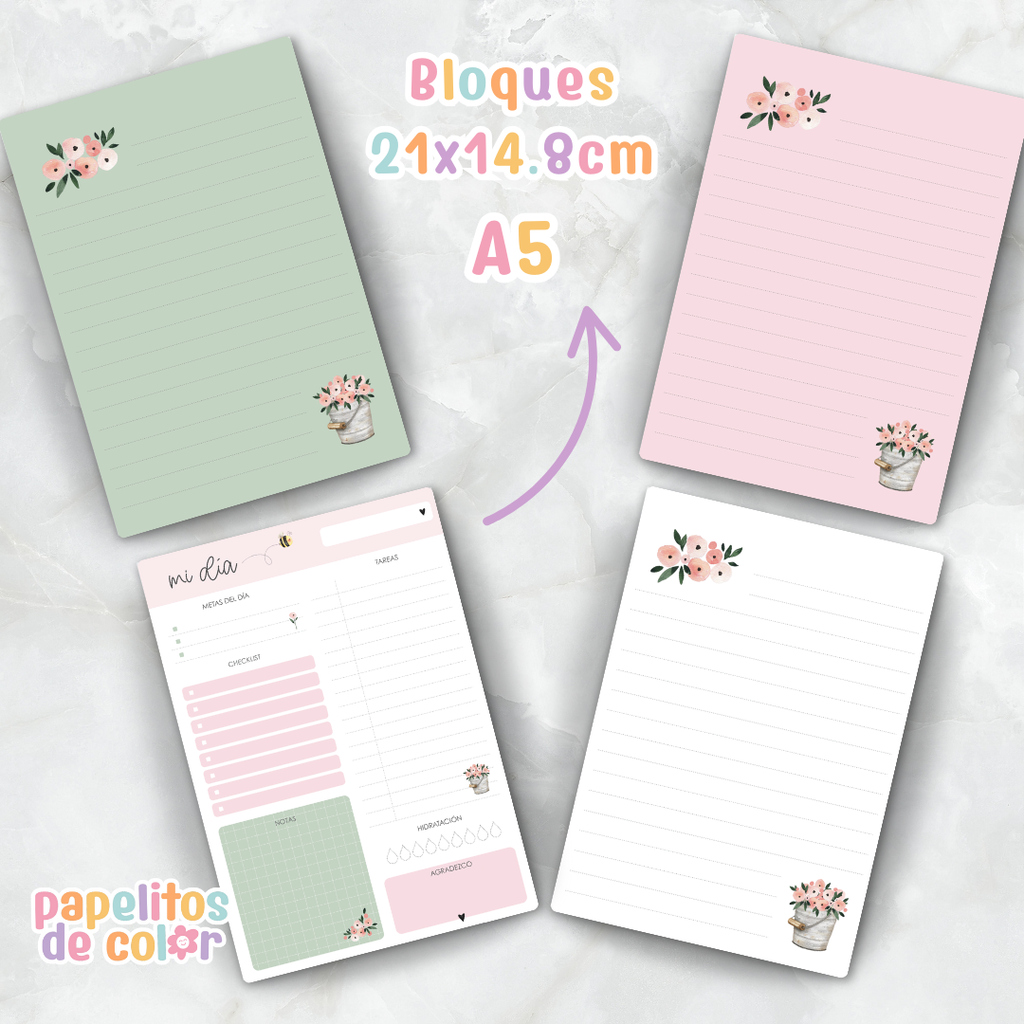 🌸✨ Combo Jardín – Papelería Delicada ✨🌸