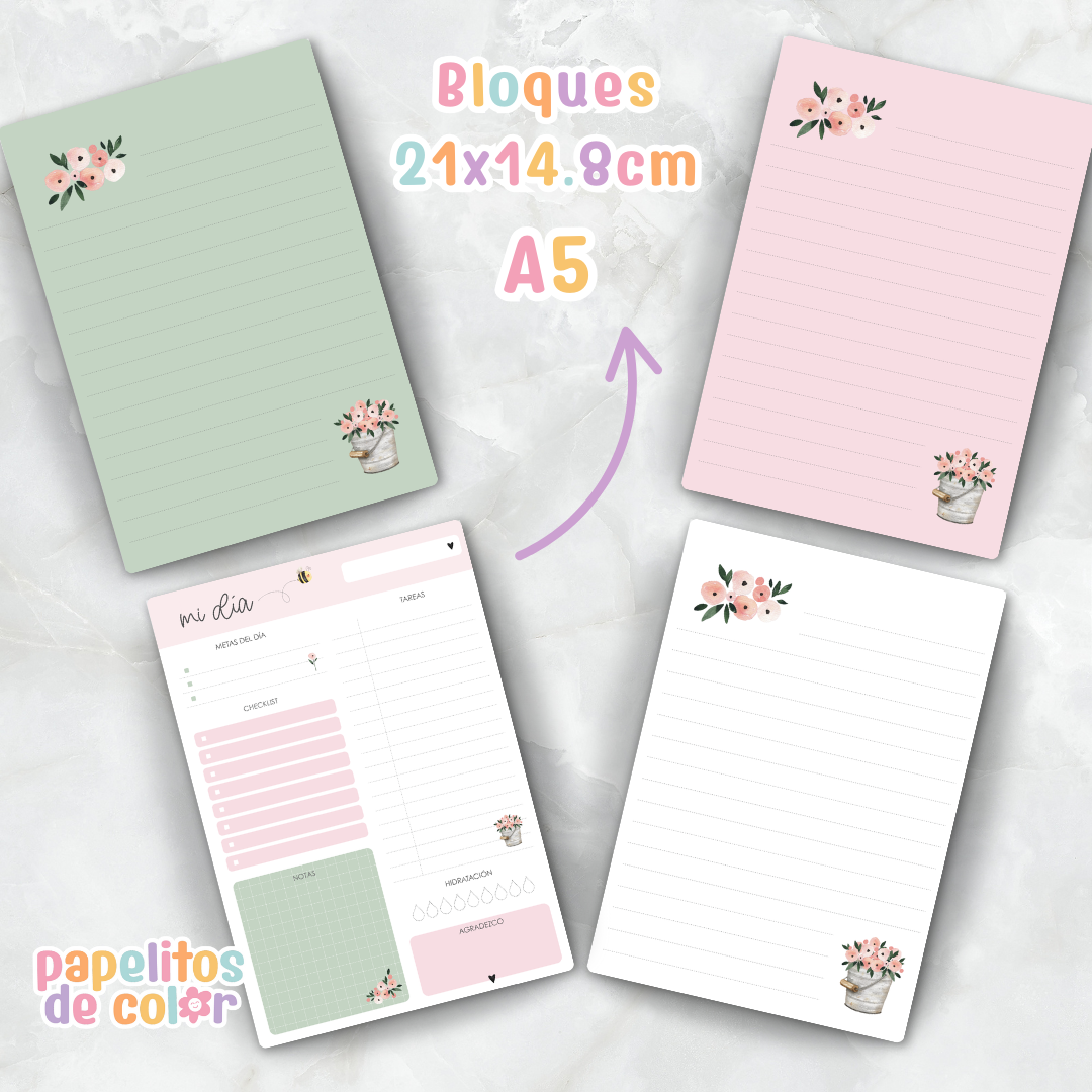 🌸✨ Combo Jardín – Papelería Delicada ✨🌸