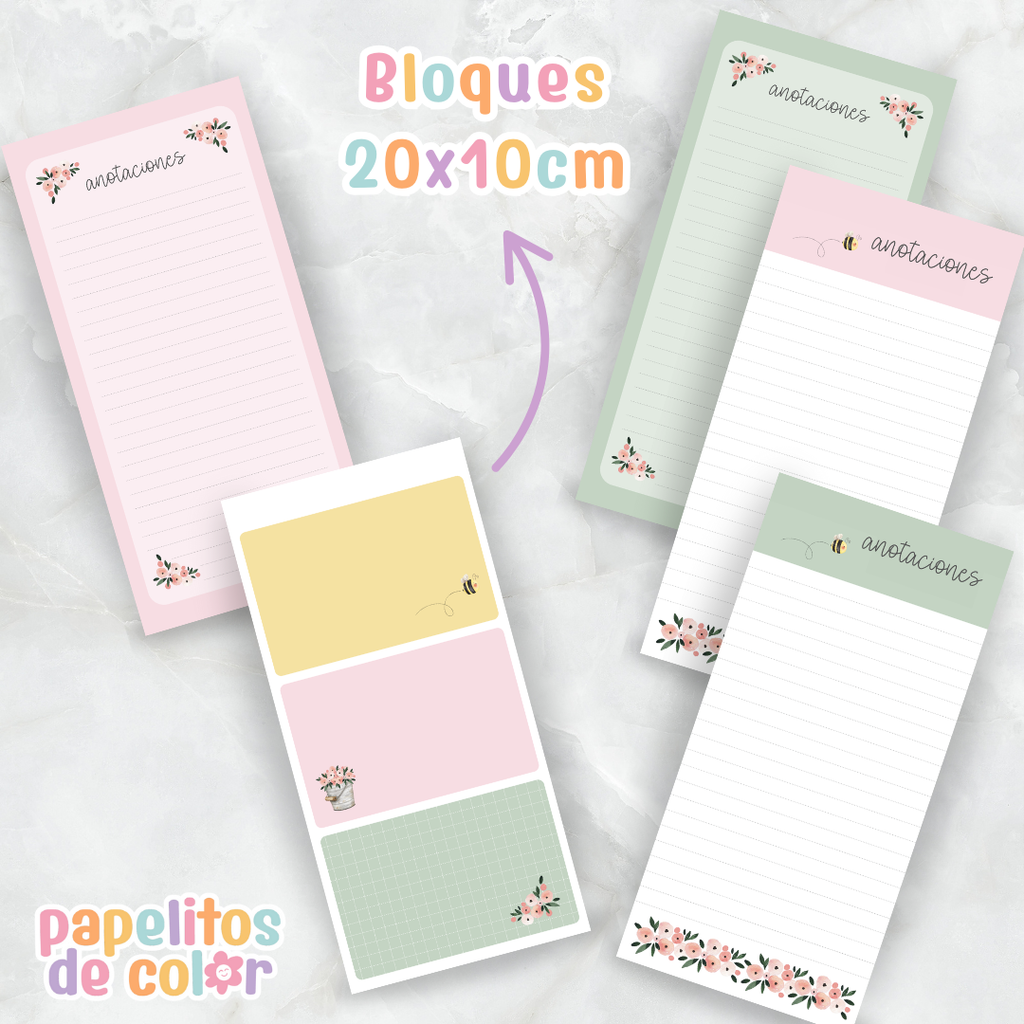 🌸✨ Combo Jardín – Papelería Delicada ✨🌸