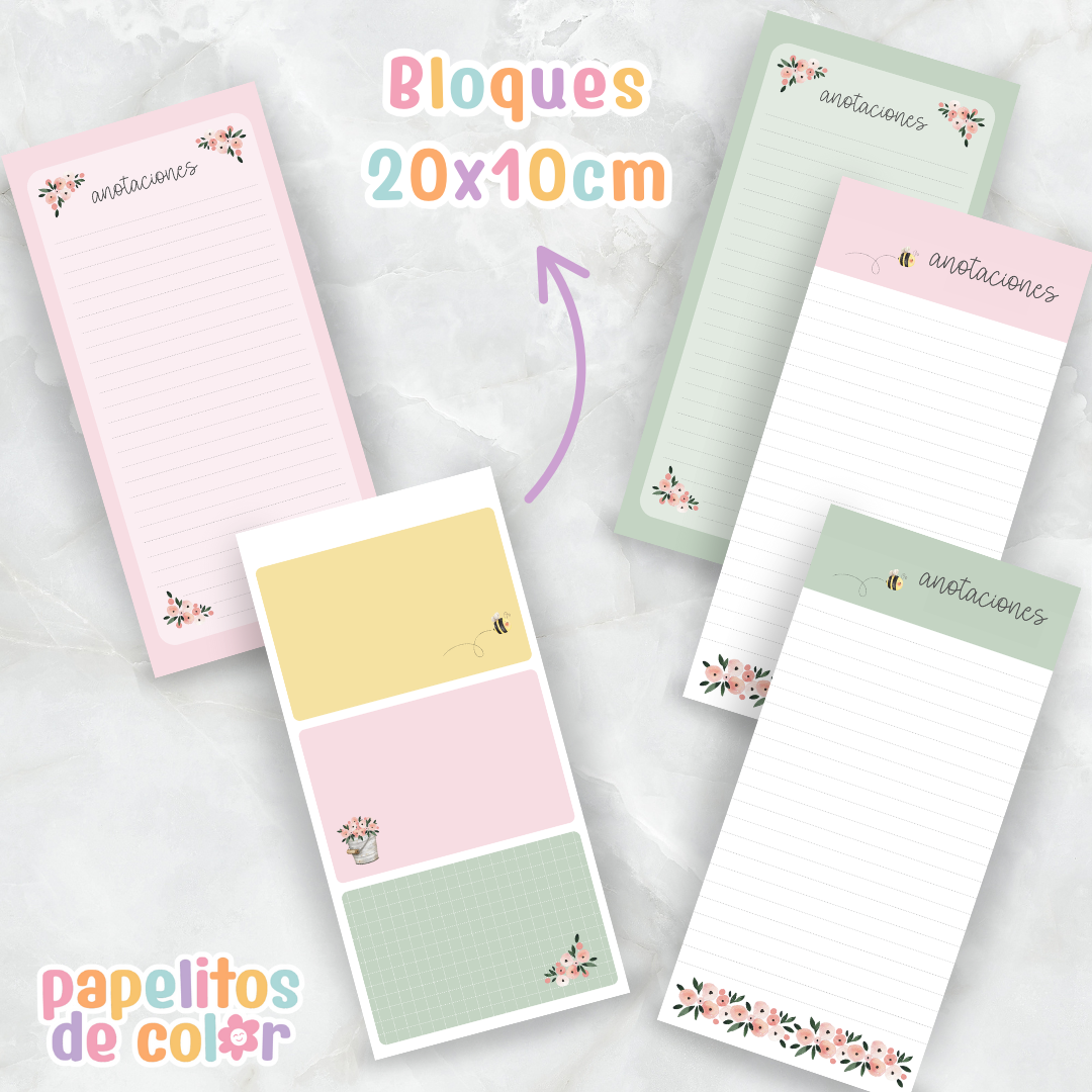 🌸✨ Combo Jardín – Papelería Delicada ✨🌸