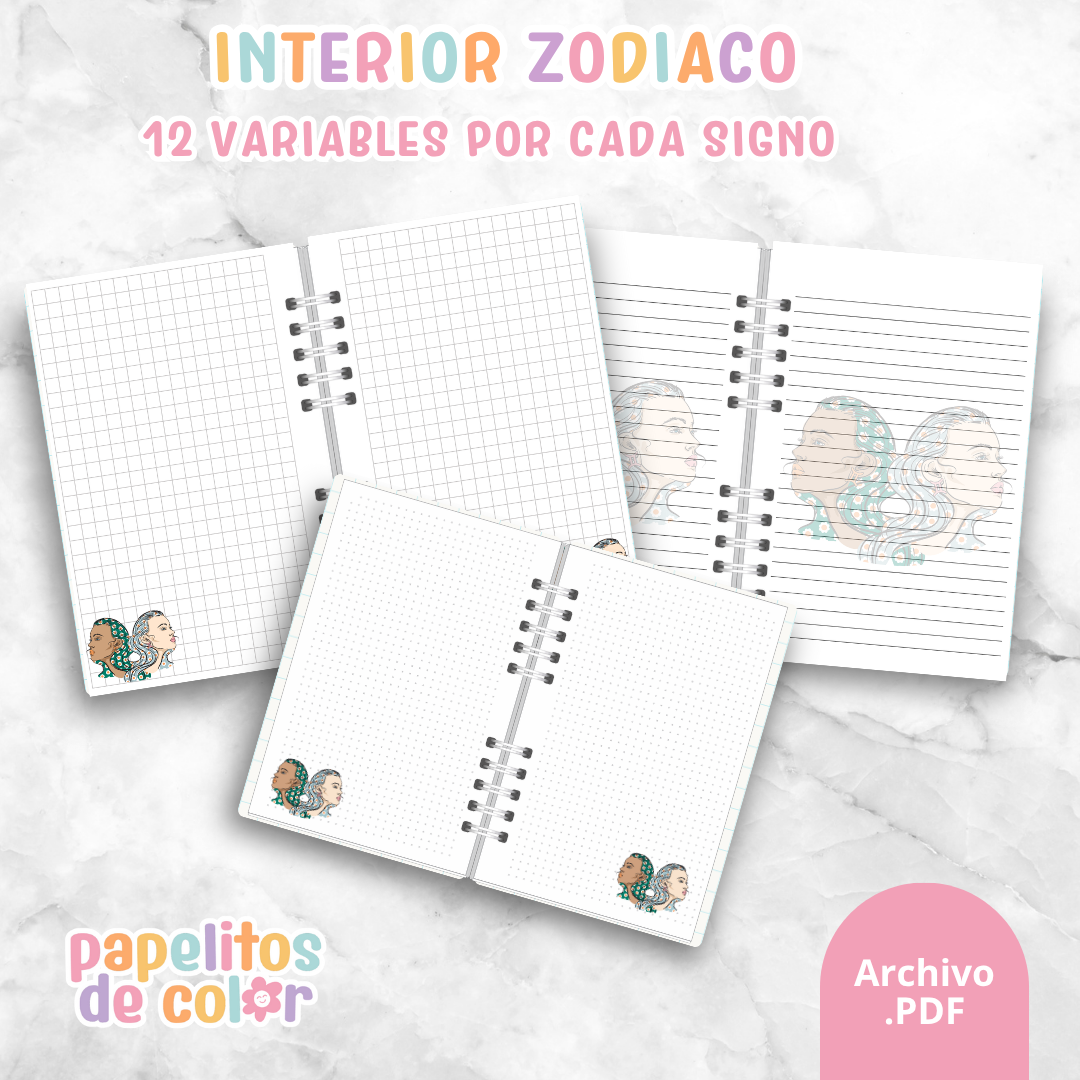 ♈ Interiores Cuadernos Zodiaco