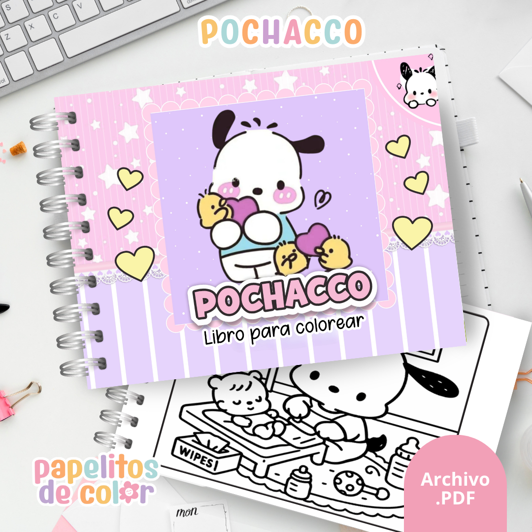 🐶🎨 Libro para Pintar de Pochacco 🖍️✨