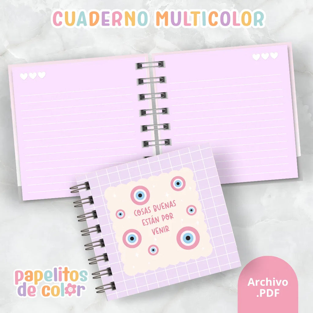 🎨 Cuaderno Multicolor 15×15 cm