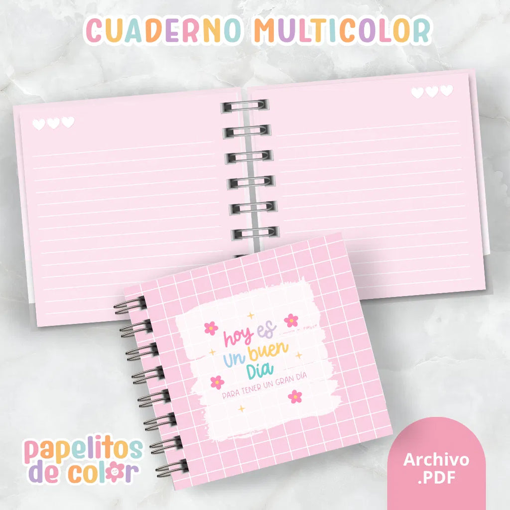 🎨 Cuaderno Multicolor 15×15 cm