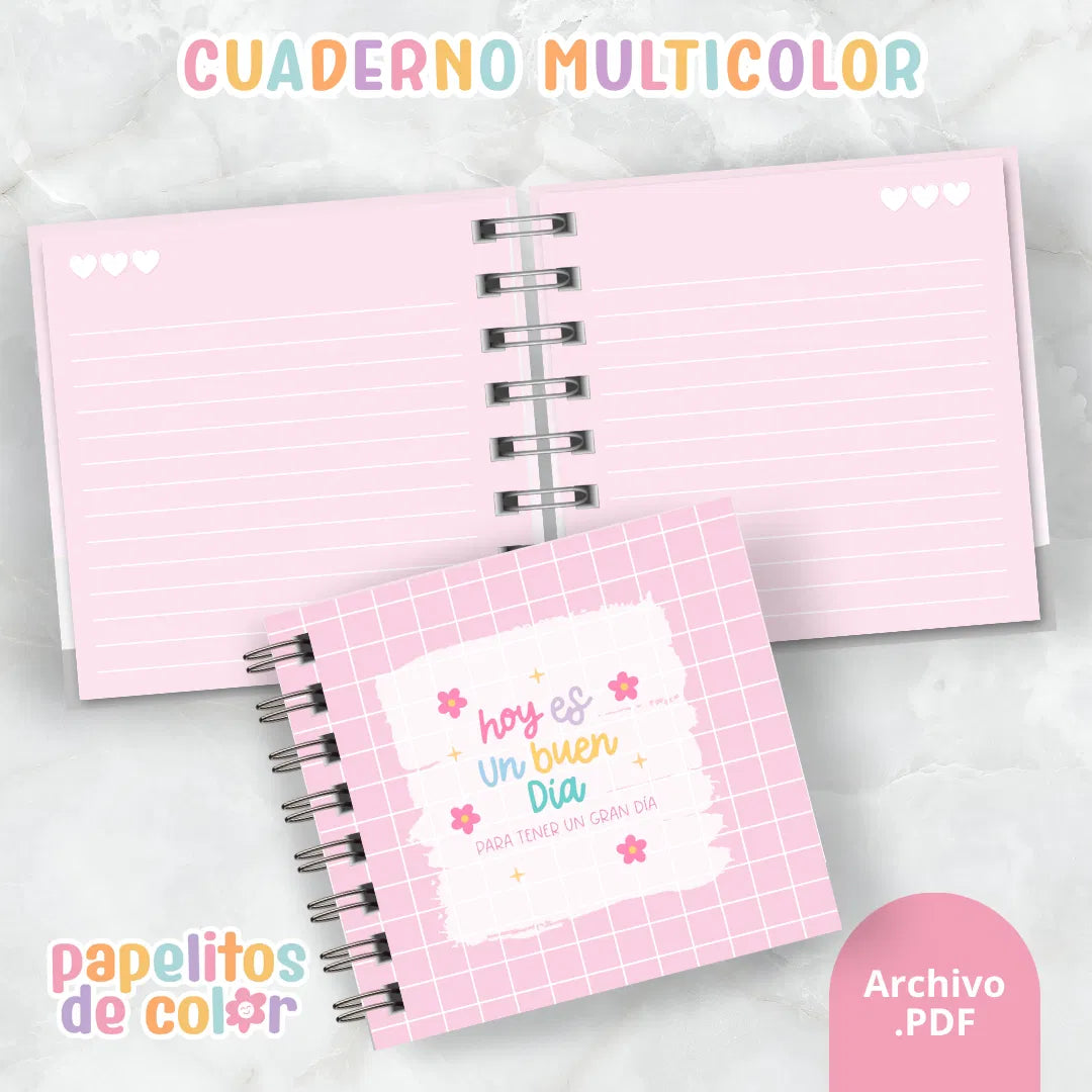 🎨 Cuaderno Multicolor 15×15 cm