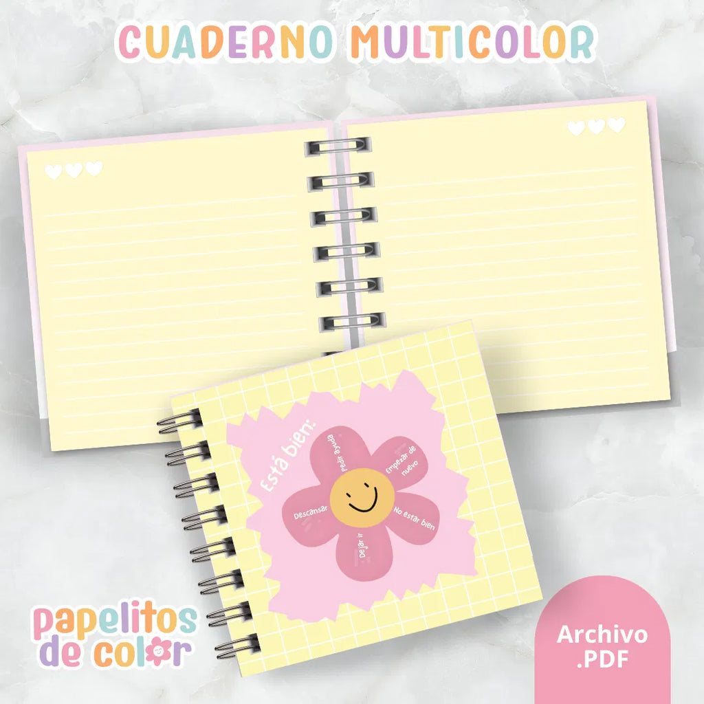 🎨 Cuaderno Multicolor 15×15 cm