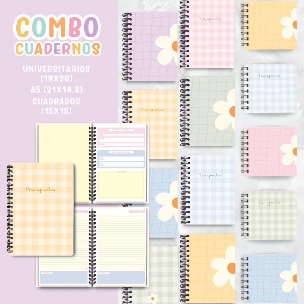 Super Combo Cuadernos – Interiores + Tapas✨📚
