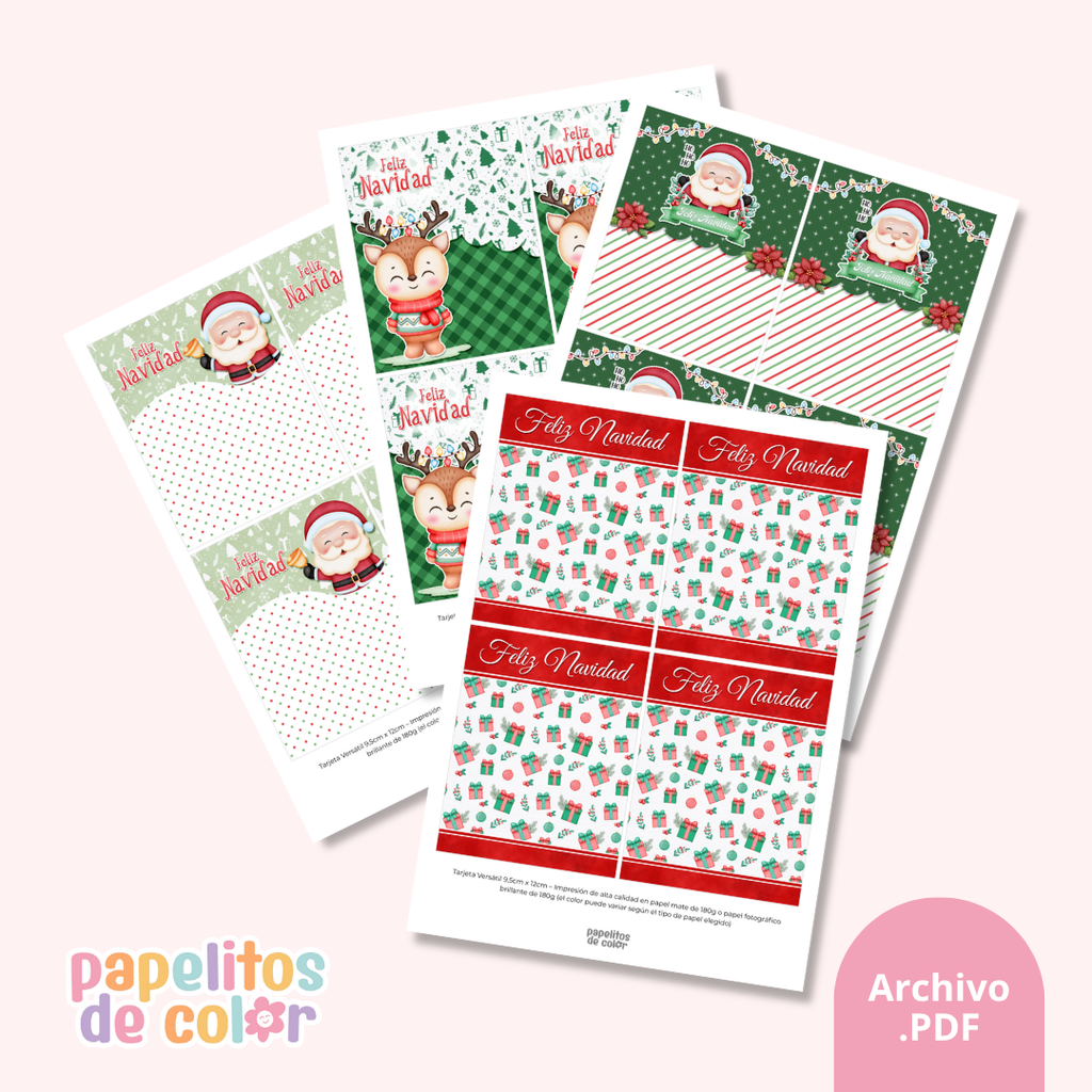 🎁 Pack de Tarjetas y Envoltorios Navideños